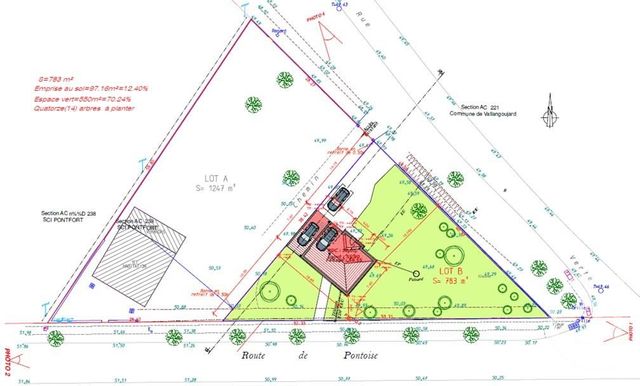 terrain à vendre - 783.0 m2 - FROUVILLE - 95 - ILE-DE-FRANCE - Century 21 Osmose